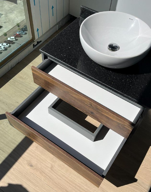 тумба с гранитной столешницей и раковина 4