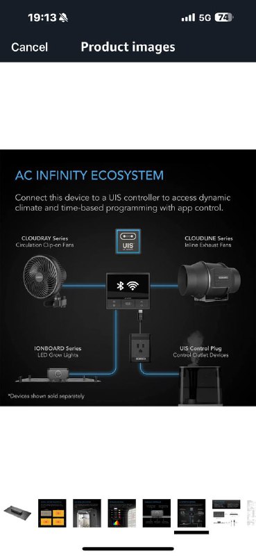 LED лампа AC Infinity Ionboard S24 200w и AC infinity Controller 69 Pro 6