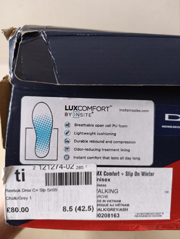 Кроссовки унисекс Reebok 42,5 EU 5