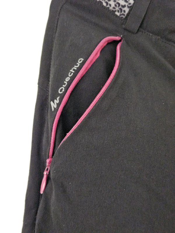 Черные легкие хайкинговые штаны Quechua, размер S 4