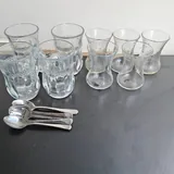Тарелки, емкости, блюдца, стаканчики, поднос, ковшик 5
