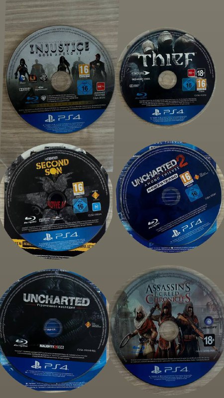 Игры для PlayStation PS4 Assassin’s Creed, Uncharted, Second Son, Injustice, Thief
