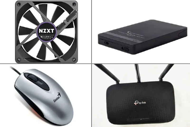 Кулер NZXT, мышь Genius, внешний диск Gembird, роутер TP-LINK