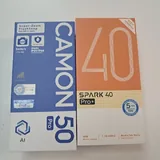 Два телефона Tecno Spark 40 Pro+ и Infinix 1