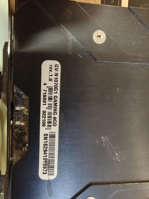Видеокарта Gigabyte gtx 1070 8gb 3