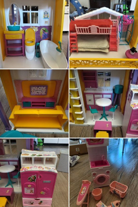 Домик для кукол с мебелью, куклой, одеждой и питомцами 2