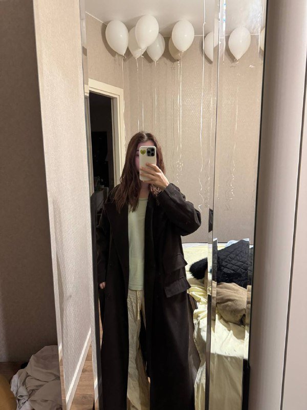 черная шуба befree S, пальто zara XS оверсайз темно коричневое 3