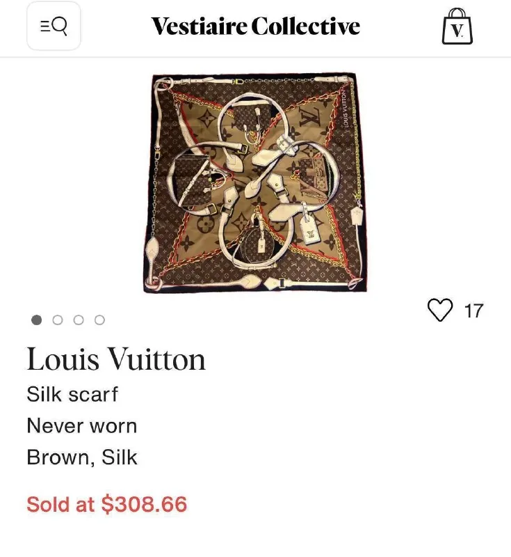 Платок Louis Vuitton, сумка через плечо, серый кардиган 1