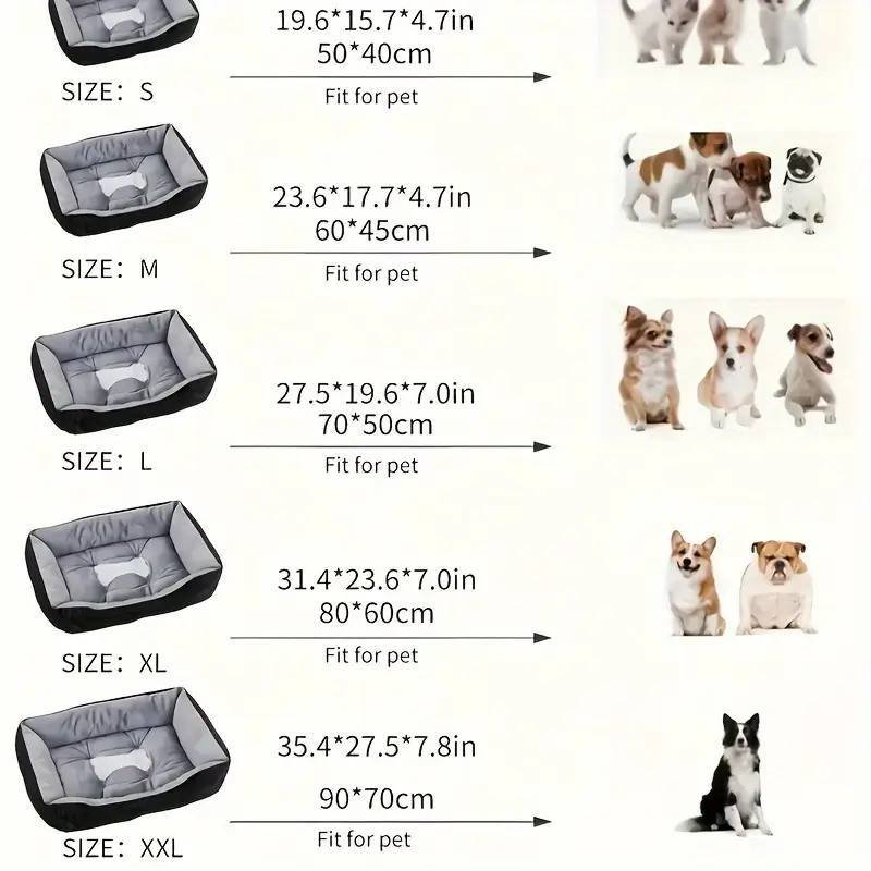 Лежак для собак размер XL 60x80 см 2