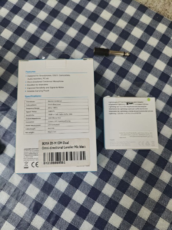 Микрофон Boya BY-M1DD, Переходник Apple Lightning-Jack, Микрофон Trust Mantis GXT 232 2