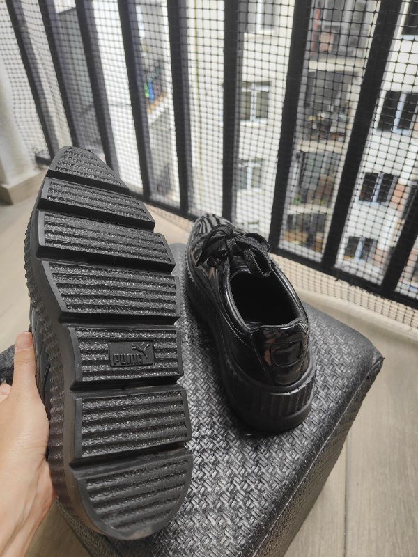 Женские осенние ботинки Puma×Rihanna 37 размер лаковая кожа 5