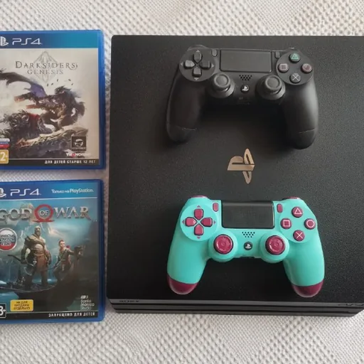 Sony PlayStation 4 Pro 1TB, геймпады, игры