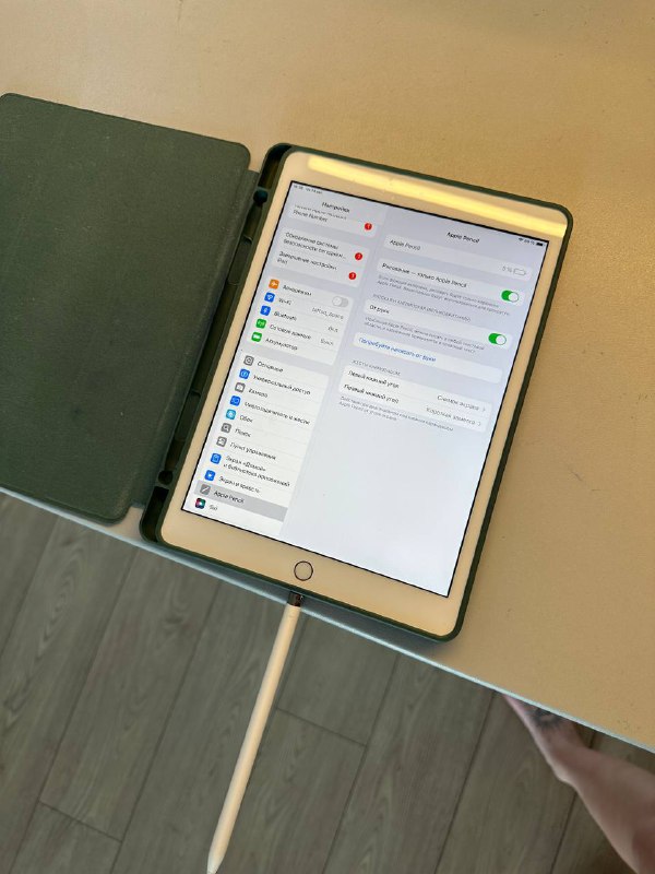 iPad, Apple Pencil, Чехол, зарядный переходник 4