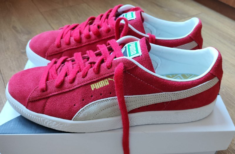 PUMA Suede VTG красные мужские кроссовки размер 46 3