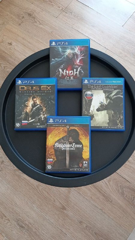 Deus Ex, Kingdom Come, The Last Guardian, Nioh PS4 диски