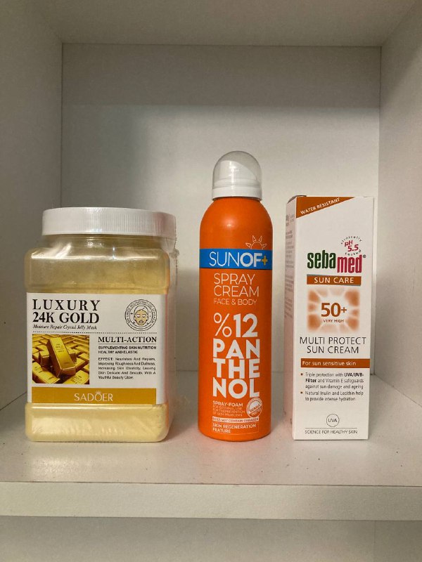 Кремы для ухода за кожей после загара и маска 24K Gold 2