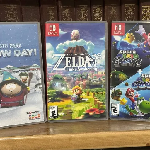 Картриджи Nintendo Switch: South Park, Zelda, Super Mario