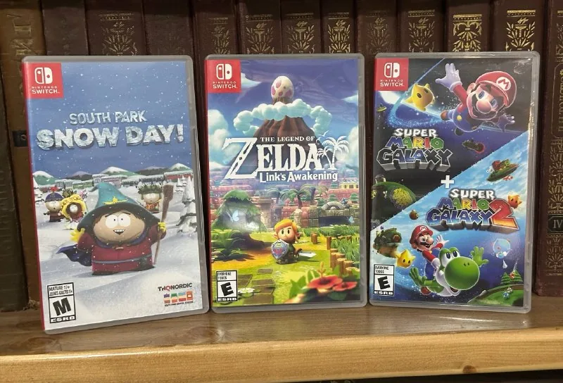 Картриджи Nintendo Switch: South Park, Zelda, Super Mario