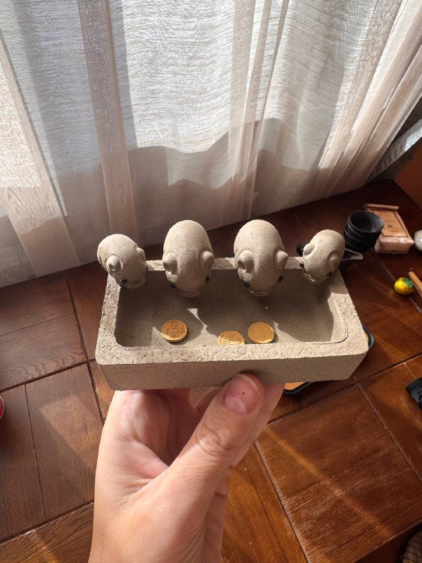 Чайный набор из глины с пуэром и чайные питомцы из глины 5