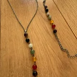 Серьги, браслет с подвеской, цепь 5