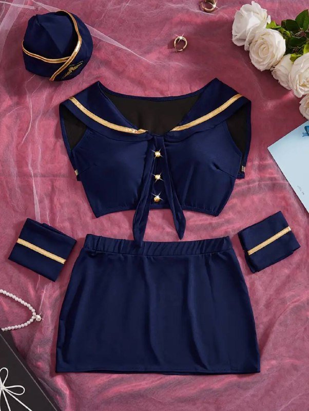 Сапоги, костюм пилота, ободок, кожаная юбка 2