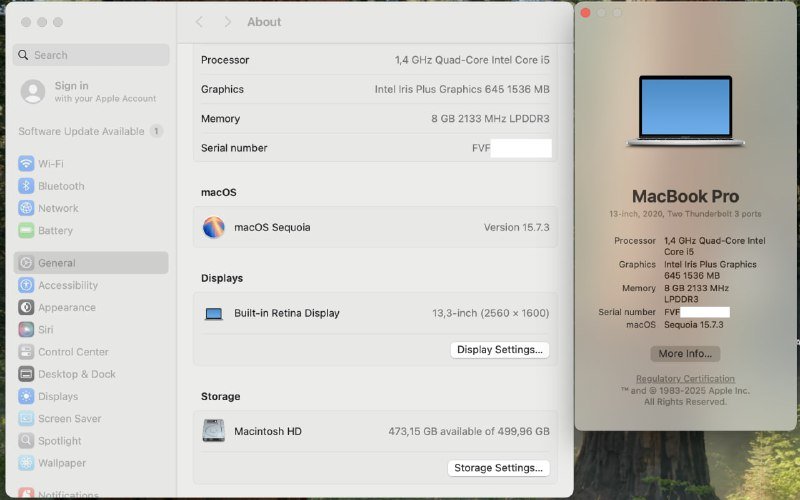 MacBook Pro 2020 13.3-inch 8Gb 512Gb 4