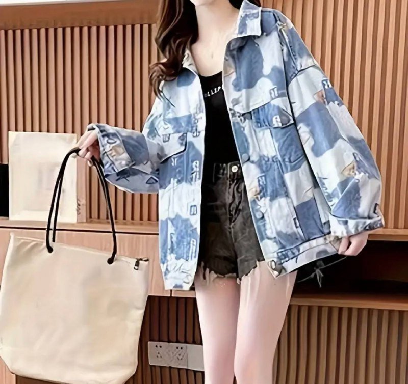 Женская джинсовая куртка XXL 2