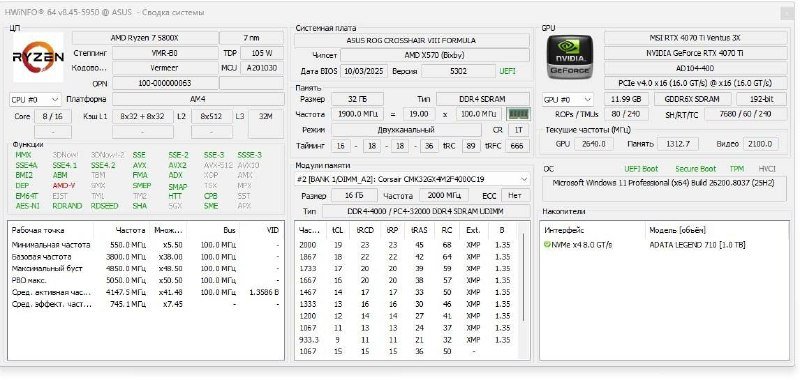 Мощный игровой ПК AMD Ryzen 7 RTX 4070 Ti 8