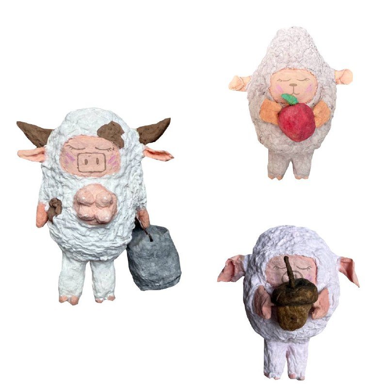 Ёлочные украшения из ваты, набор Щелкунчик 3