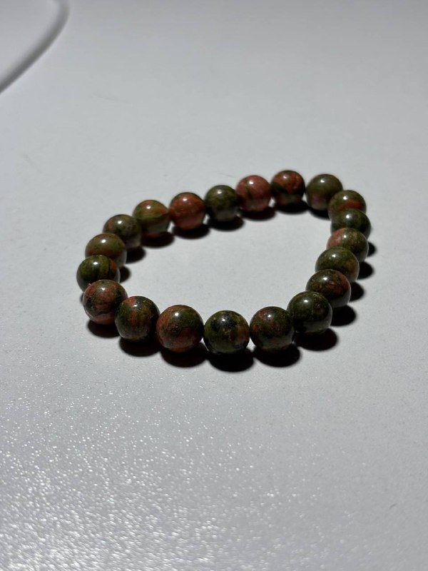 браслеты унакит и кошачий глаз с мешочком 2