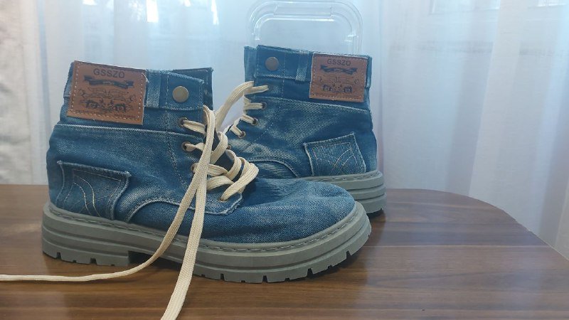 Мужские ботинки джинсовые размер 29 см