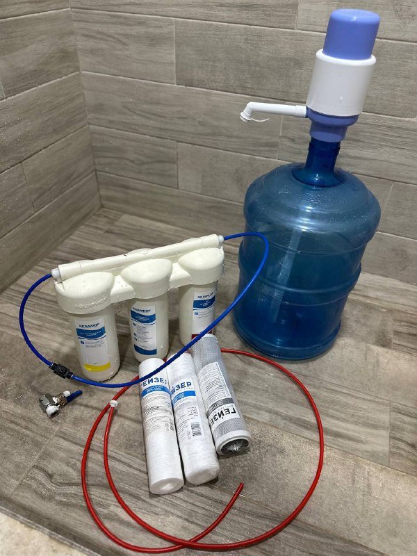 Фильтр для очистки воды с баллоном и помпой