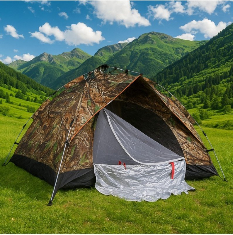 3х местная палатка туристическая с аксессуарами