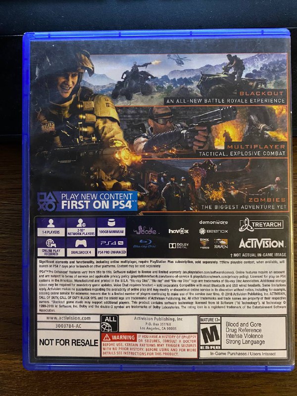 Игра Call of Duty Black Ops для PS4 2