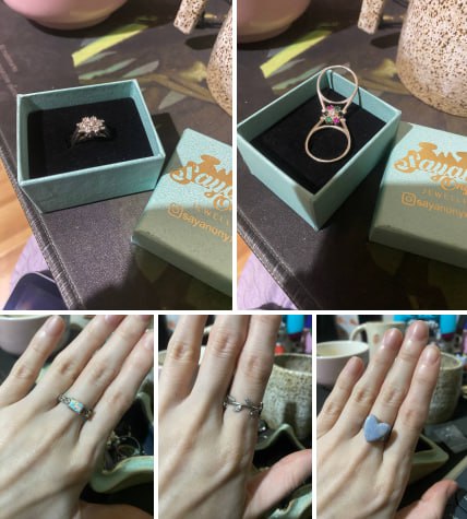 серебряное кольцо-акробат, серебряное кольцо с опалом, серебряное кольцо-веточка, кольцо с керамическим сердечком