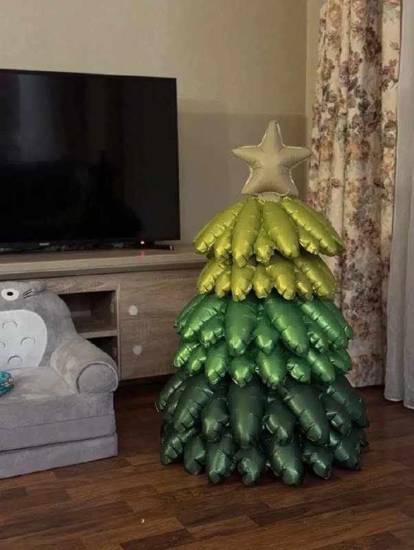 Набор для создания рождественской елки из воздушных шаров со звездой 2