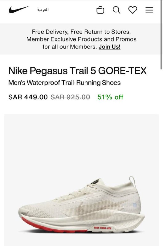 Nike Pegasus Trail 5 водонепроницаемые мужские кроссовки