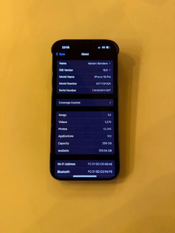 iPhone 15 Pro 256 GB 5