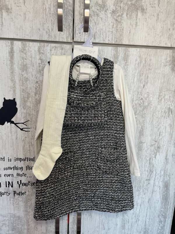 Черно-белый комплект для девочки 7-8 лет, Розовый комплект для девочки 11-12 лет 5