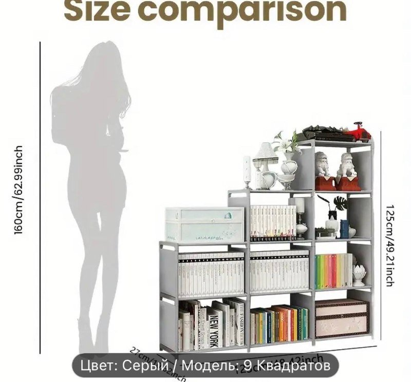 Многоярусная полка 9 ячеек голубая в белый горошек 2