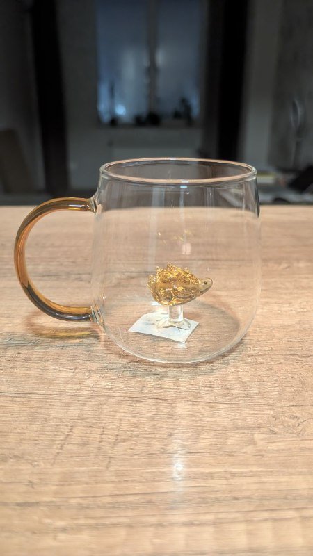 Кружка с ёжиком стеклянная