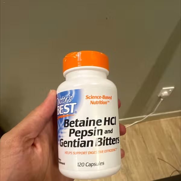 Ферменты Betain HCl Pepsin Gentian Bitters 120 капсул
