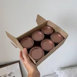Жестяные матовые розовые баночки, 6 штук 1