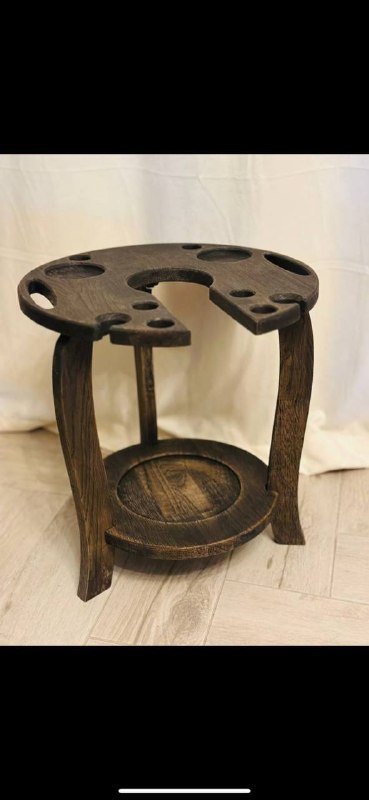 Деревянный столик для кальяна на заказ