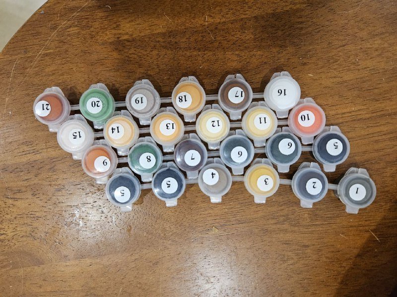 Новогодняя картина по номерам 3