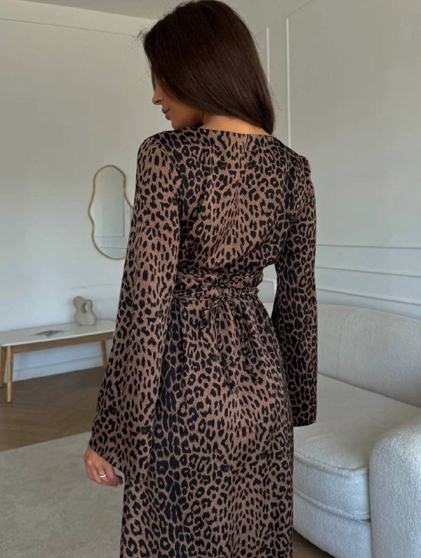 Леопардовое платье 48 размер