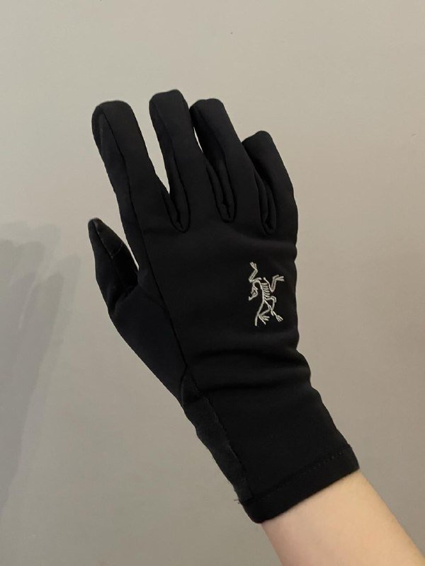 Черные перчатки Arcteryx женские S мужские XS 3