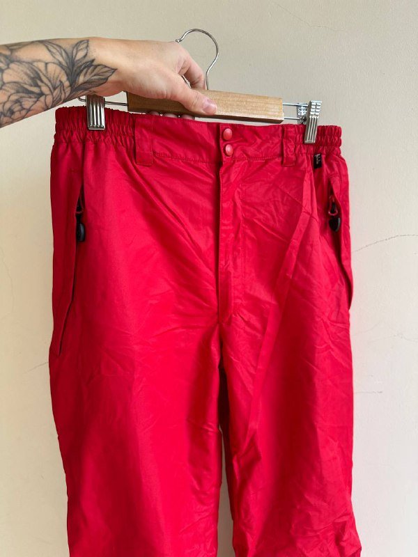 Женские лыжные штаны красного цвета 5