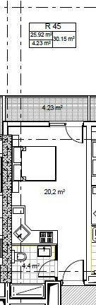 Студия в новом доме, белый каркас