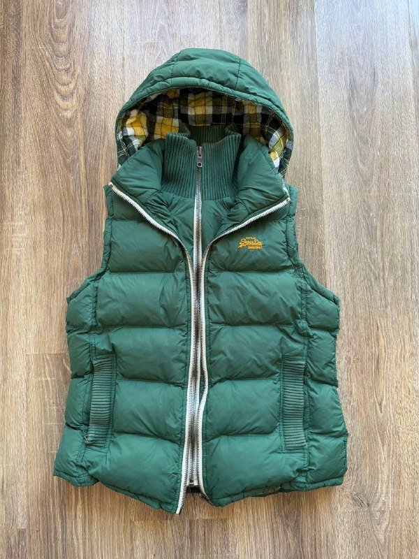 Жилетка SuperDry зелёная S-M 2